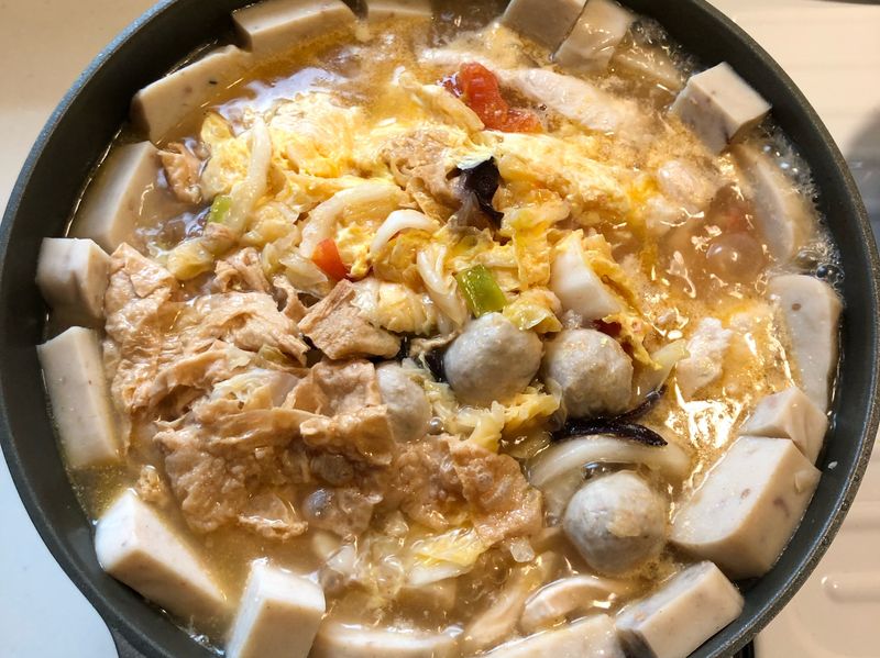 蘿蔔糕(菜頭粿)雞胸肉湯