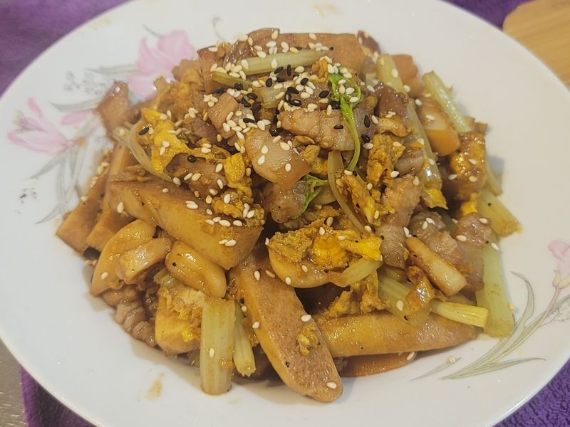 五花炒豆干