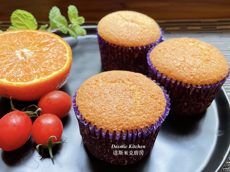柳橙杯子蛋糕 。植物油配方 ~附「影片」