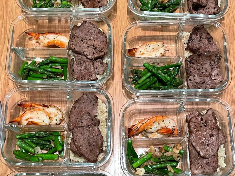 Steak & shrimp bento