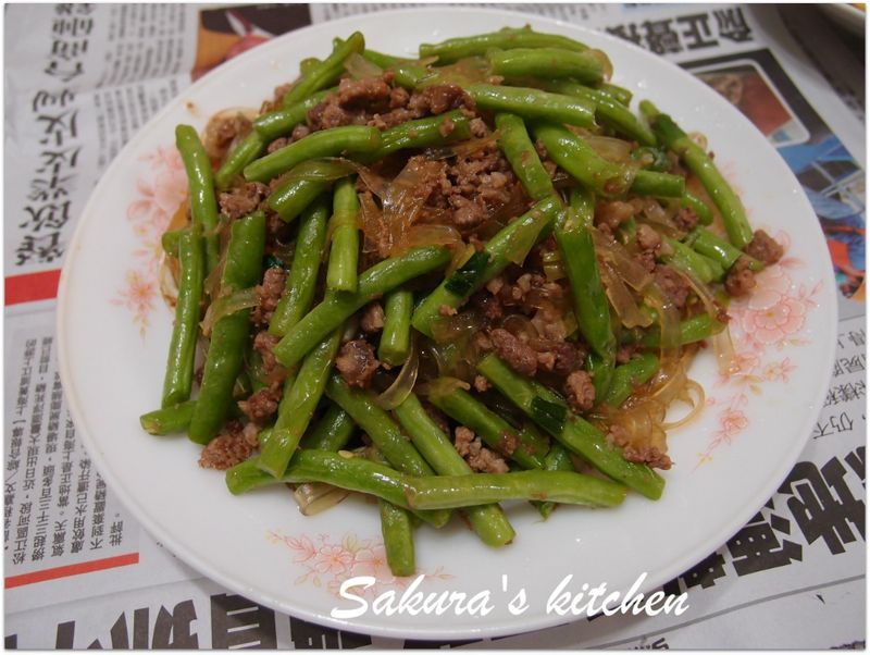 ♥我的手作料理♥肉末四季豆
