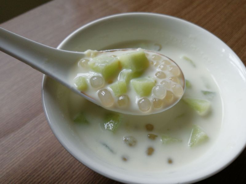 蜜瓜椰奶西米露（少甜版）