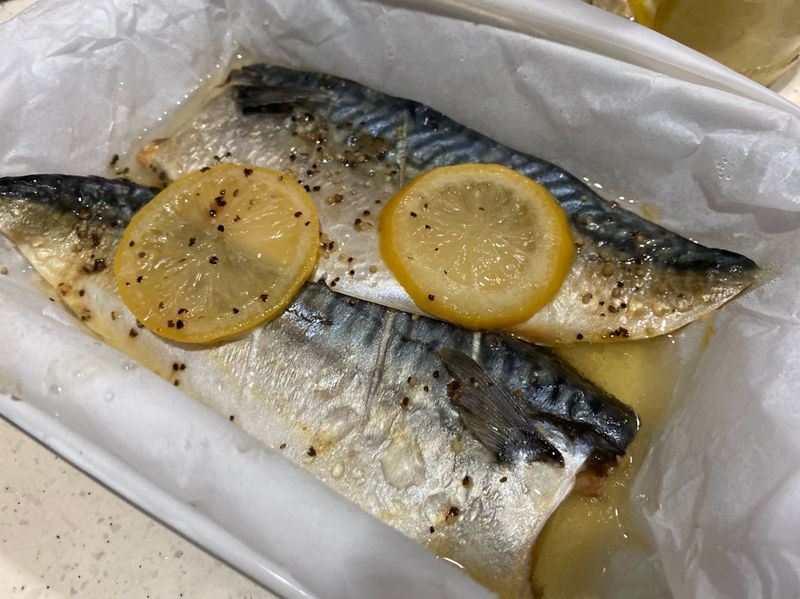 紙包鹽檸檬鯖魚（電鍋料理）