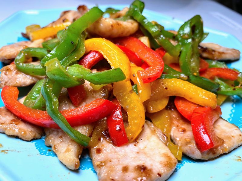 彩椒炒肉片