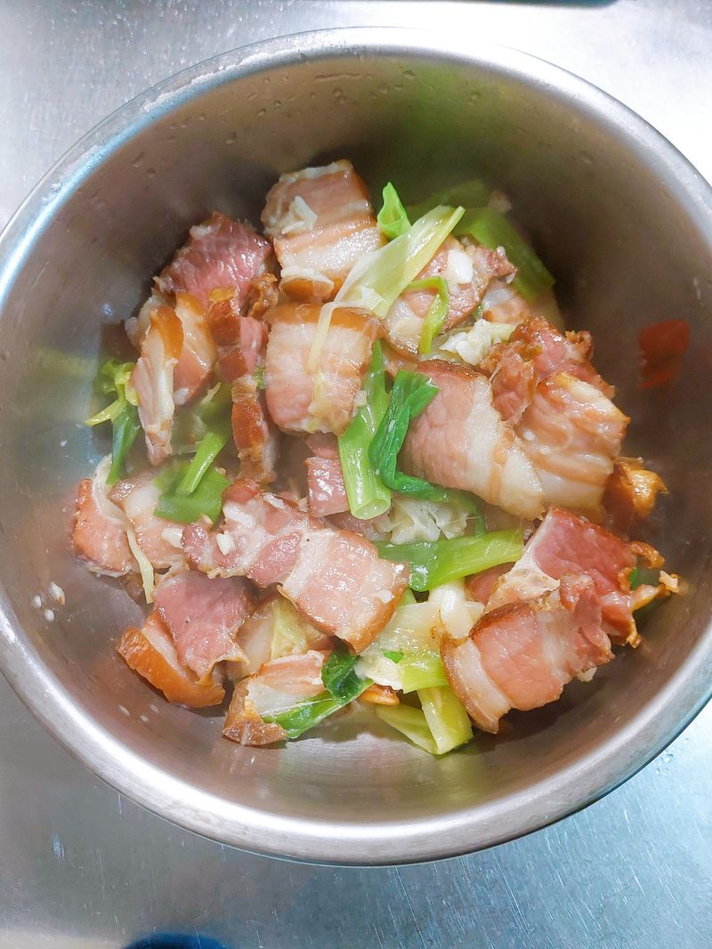 蔥燒臘肉