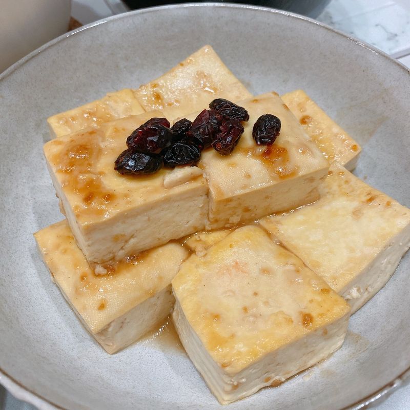 蔓越莓煎豆腐