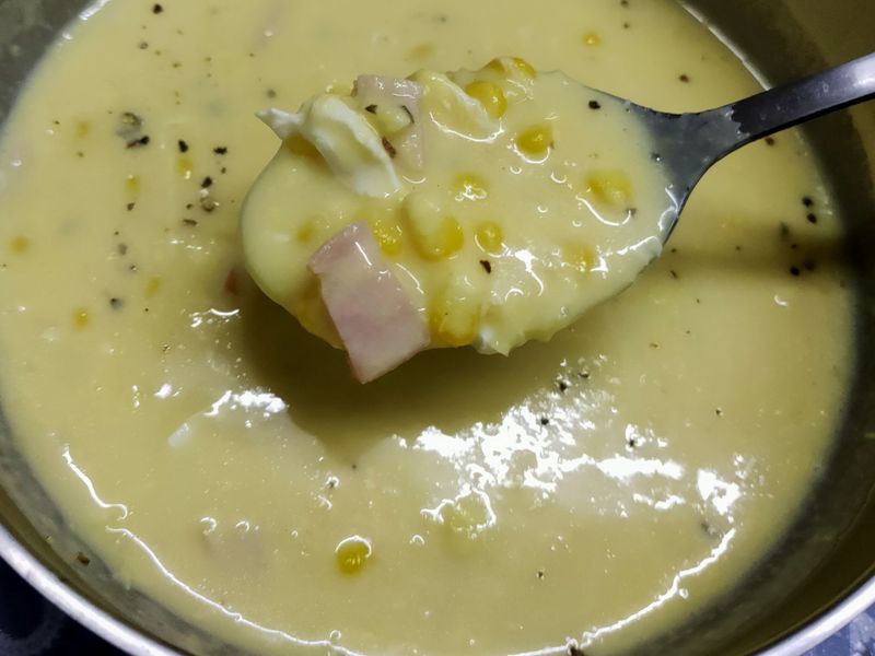 真。玉米濃湯