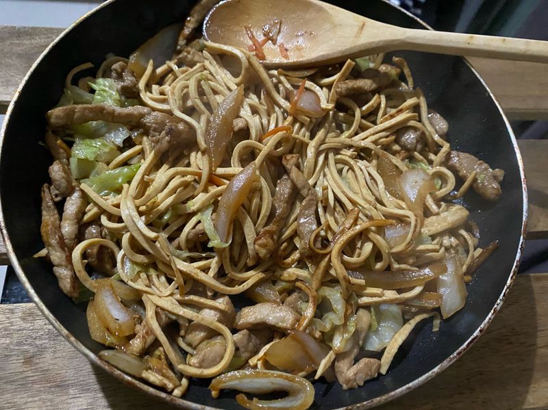 豆乾絲偽炒麵