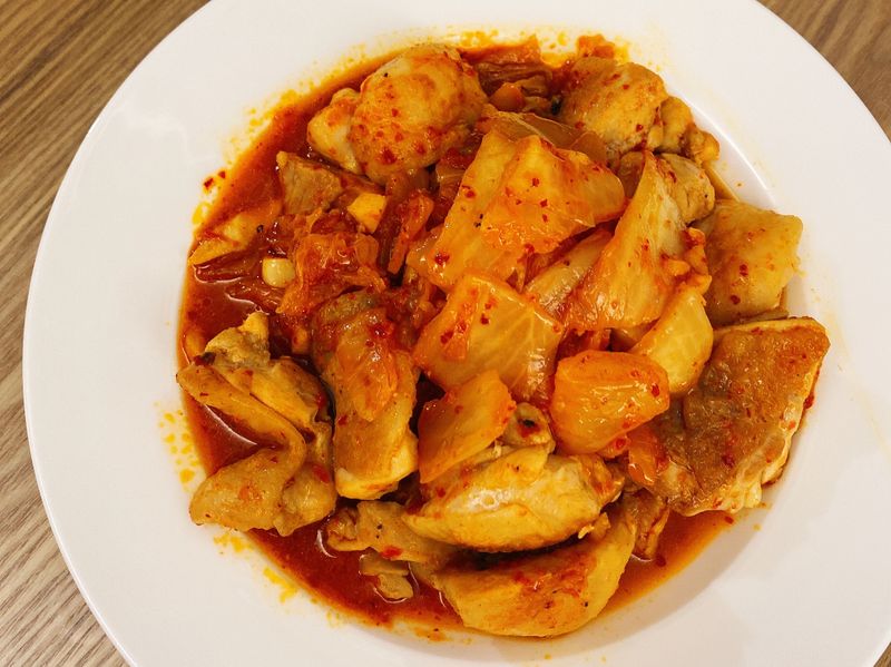 泡菜炒雞肉