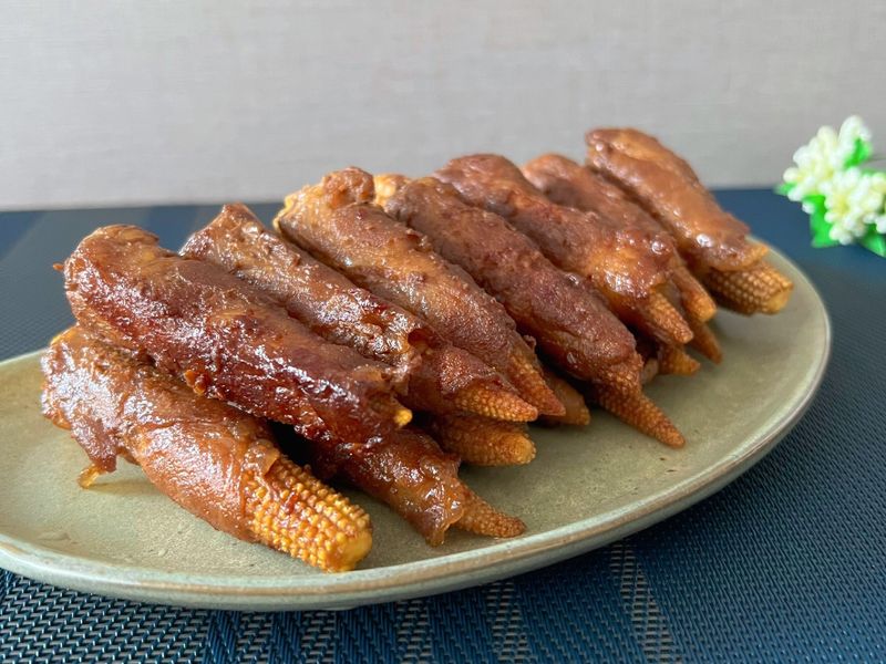 照燒玉米筍肉卷