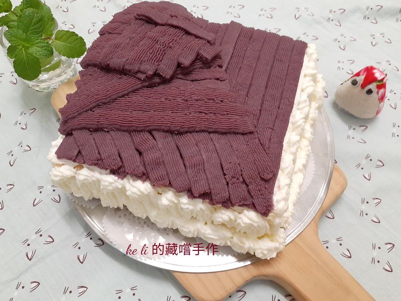 優質法國鮮奶油X紫金地瓜 梯田紫薯蛋糕