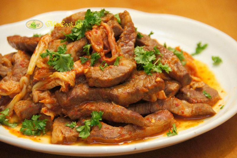 泡菜炒牛肉