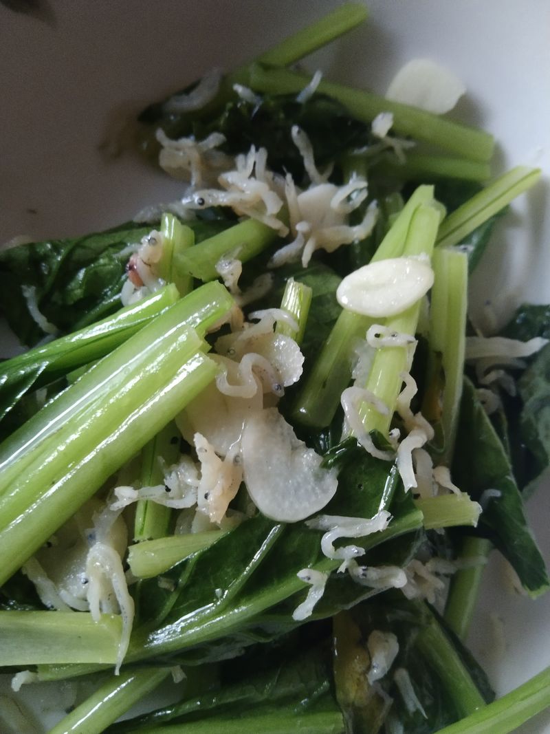 吻仔魚油菜