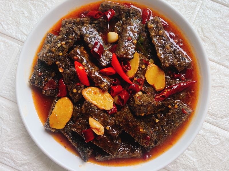 麻辣滷米血