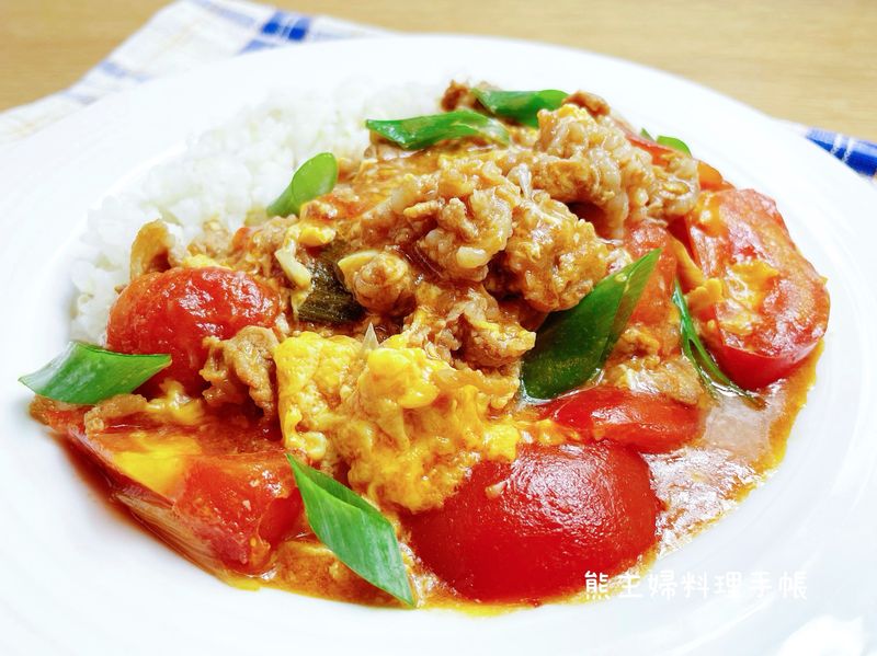 滑蛋蕃茄牛肉飯(簡單)