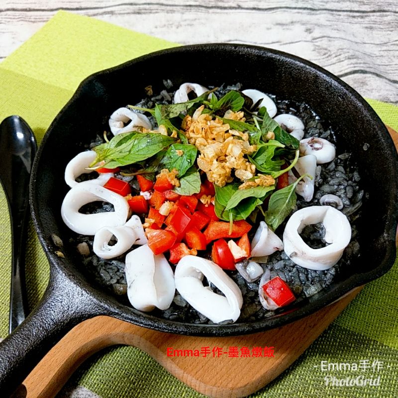 墨魚(中卷)燉飯