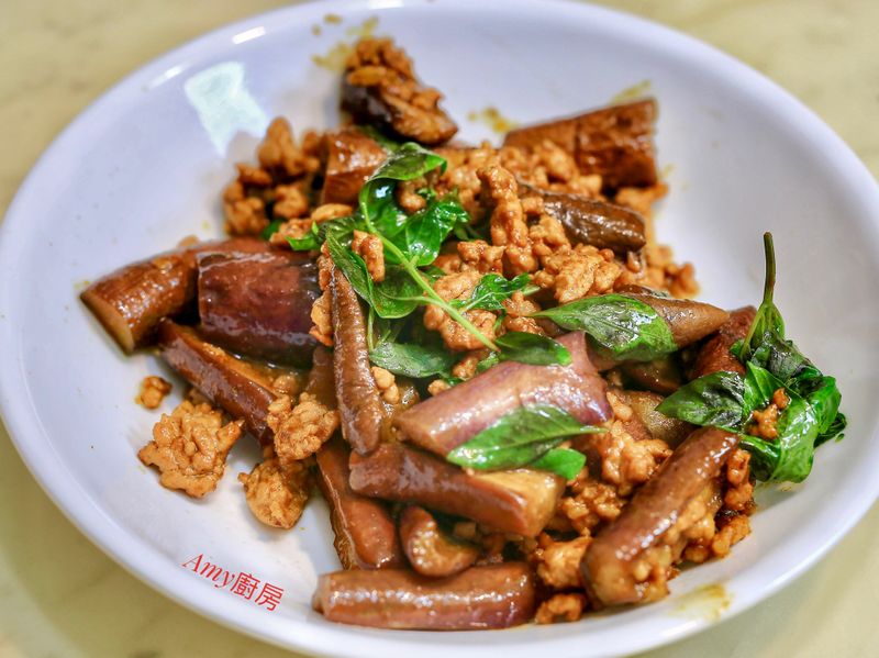 塔香肉末咖喱燒茄(超下飯料理)