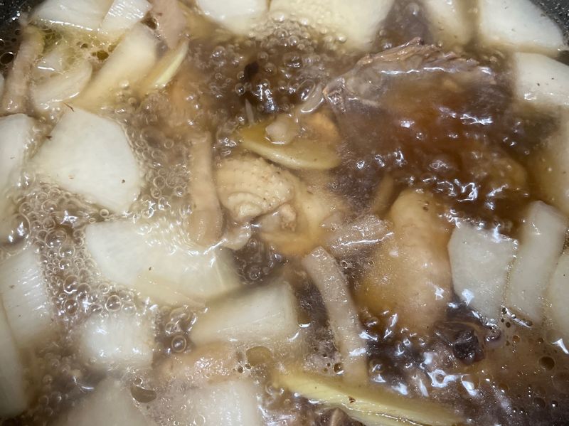 老菜脯雞湯