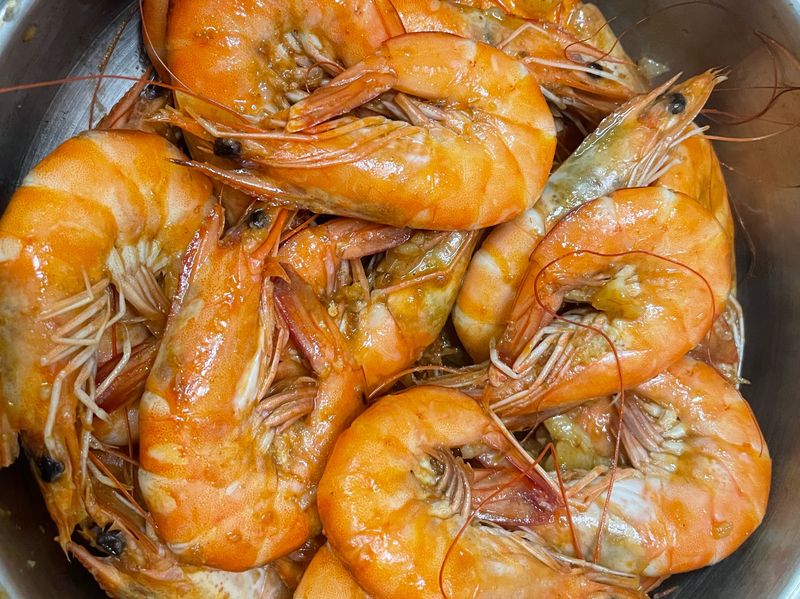 沙茶蒜頭蝦🦐