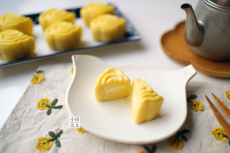 《冰心乳酪綠豆糕》不用烤箱的月餅(影片)
