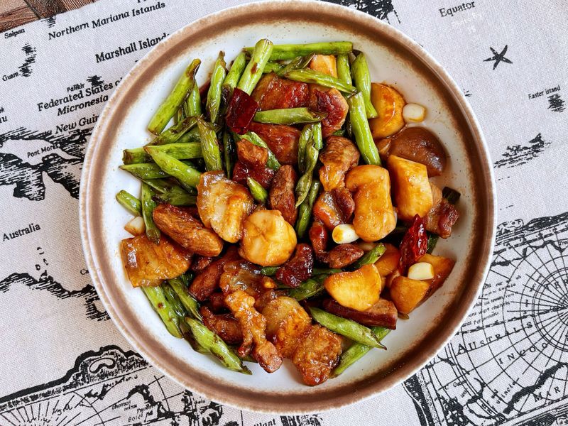 四季豆炒五花肉