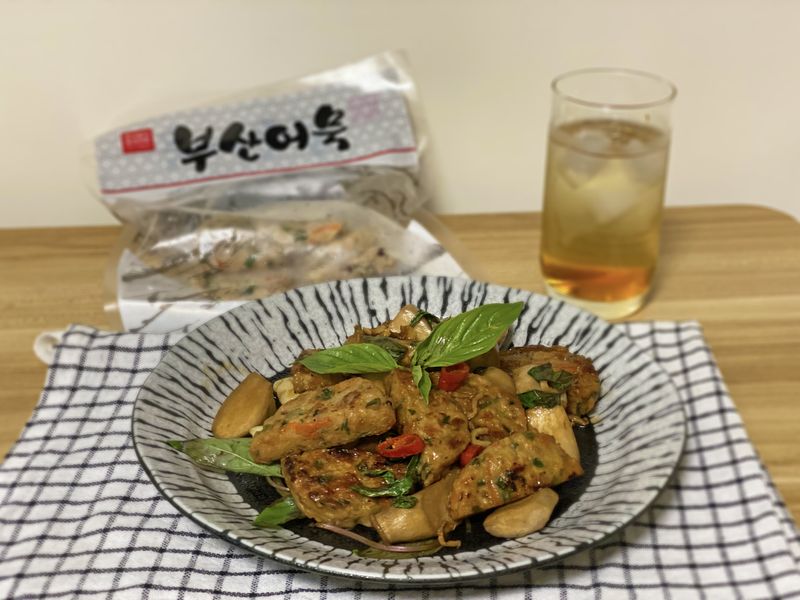 三杯魚漿炒菇