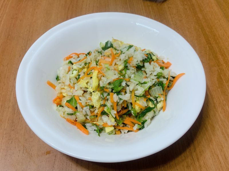 素食 小白菜炒飯