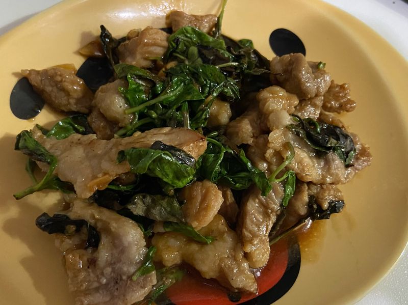 塔香豬肉～