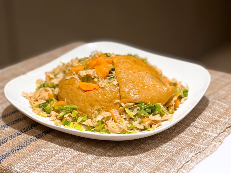 豆包 豆皮 脆柿