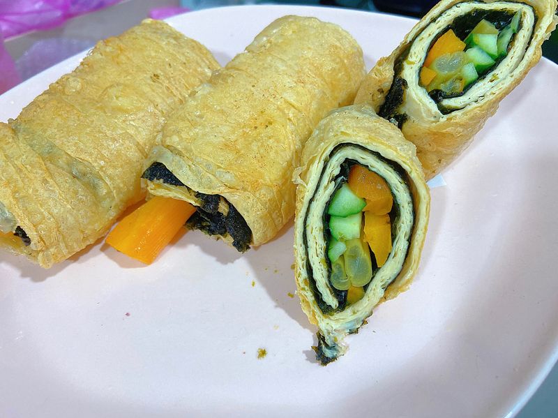 煎豆皮捲