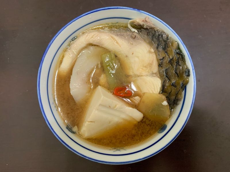 味噌烏魚湯