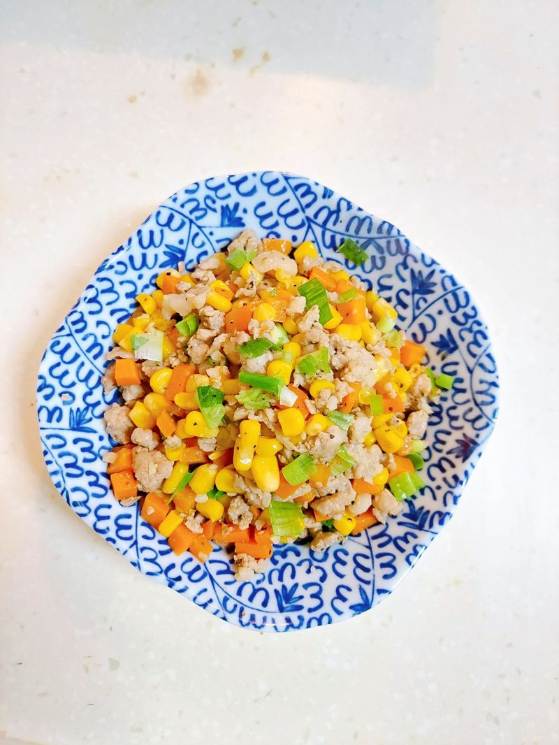 玉米炒肉末