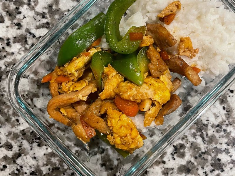 青椒豬肉炒蛋