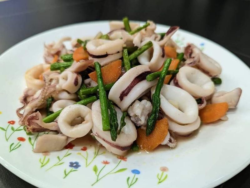 蘆筍炒透抽