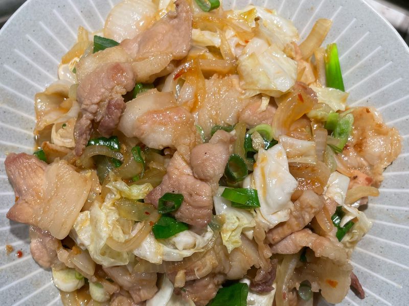 豆瓣炒三層