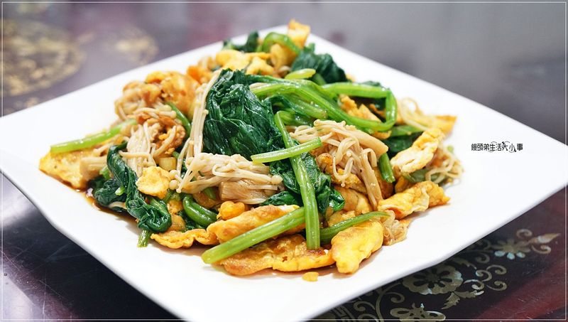 菠菜金針菇炒蛋
