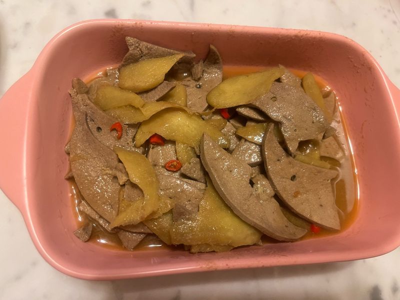 麻油薑絲豬肝