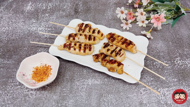 香烤椒麻雞柳串~夾心陶瓷爐食譜