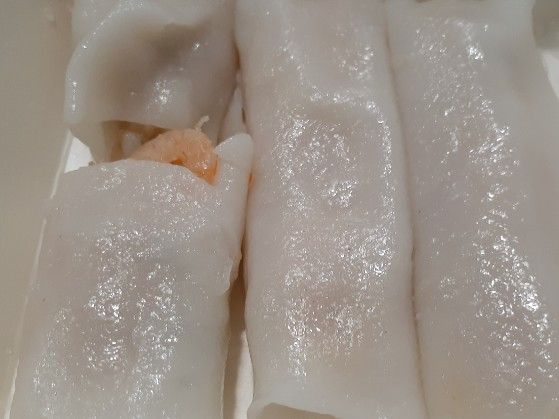 我的家常菜~蔥花白刺蝦絞肉腸粉
