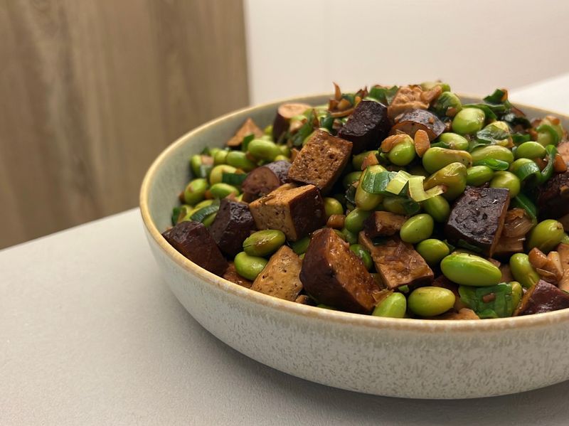 豆乾炒毛豆