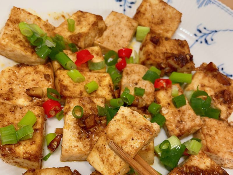 氣炸鐵板豆腐