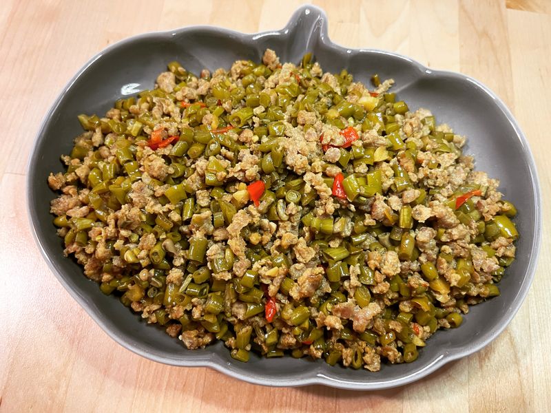 酸豇豆炒肉末