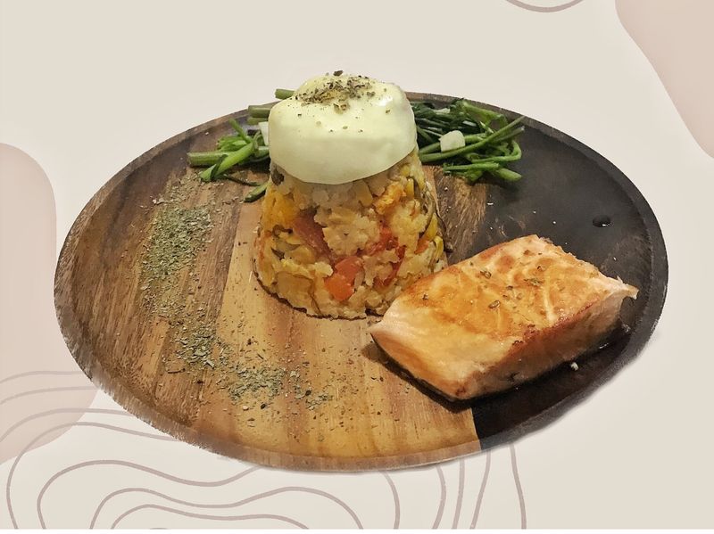 時蔬蛋炒飯(無另外添加調味料版)