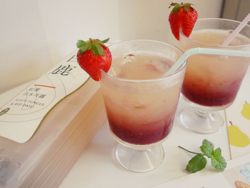 懶人法「草莓白木耳飲」清爽不膩!!