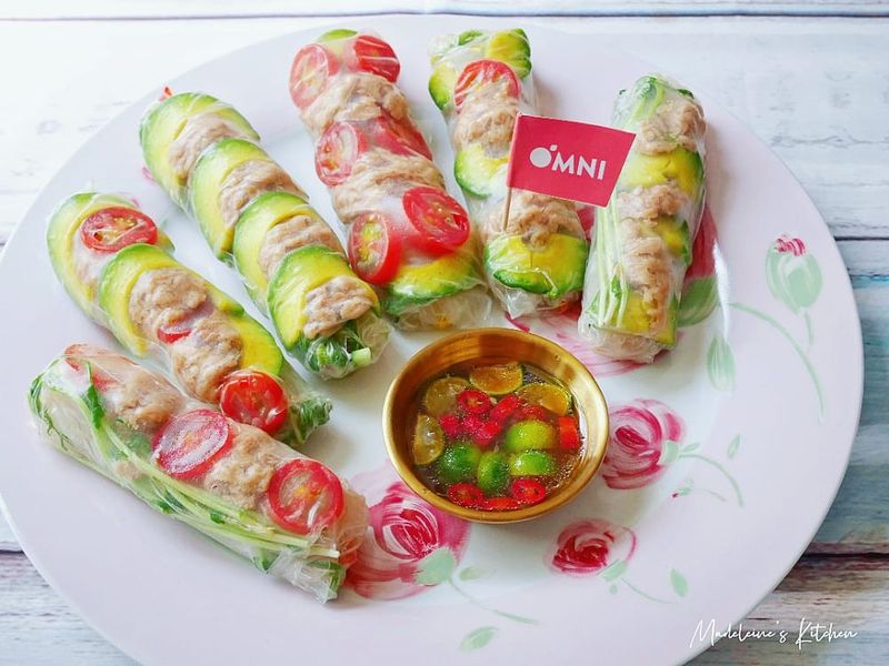 夏日輕食~新鮪魚越式春捲(全素)