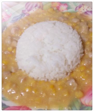 黄金玉米肉丁烩饭