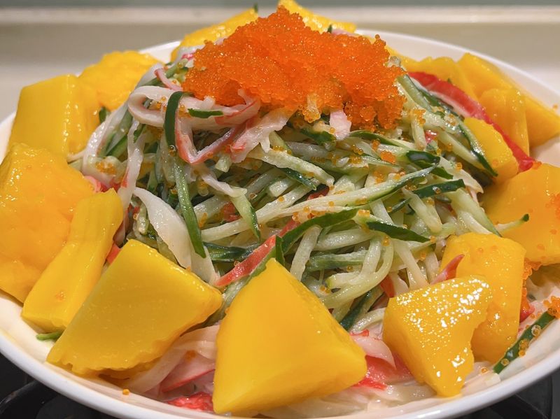 芒果蟹籽沙律