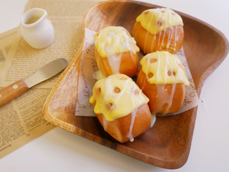 氣炸鍋「煉乳起士饅頭」外脆內軟好好吃~