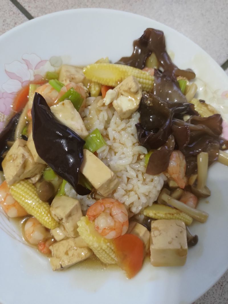 豆腐蝦仁燴飯