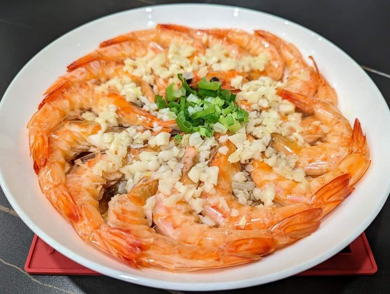 清蒸蒜香鹽味白蝦